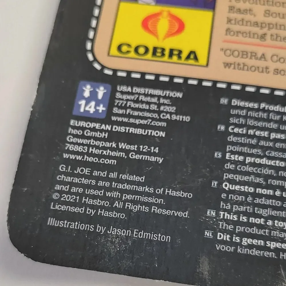 Super7 Cobra Commander ReAction Figures G.I. Joe 3.75